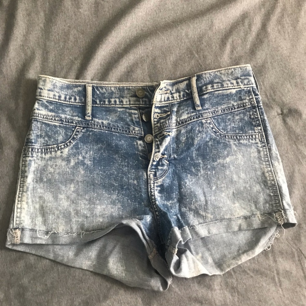 bleached Hollister jean shorts